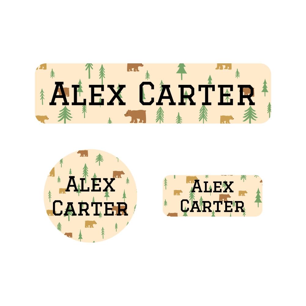 Name Bubbles - Kids Custom Name Labels for Daycare, School, Camp (102 Labels) - Personalized Waterproof Name Stickers for Clothes Tags, Lunch Boxes,