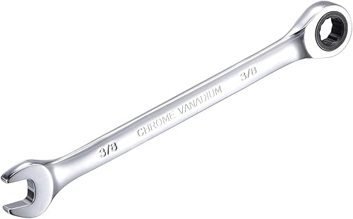 Miniatura 5 de uxcell Llave combinada de trinquete de 38 pulgada SAE de 72 dientes y 12 puntas, llave de caja terminal, herramientas de llave de Cr-V