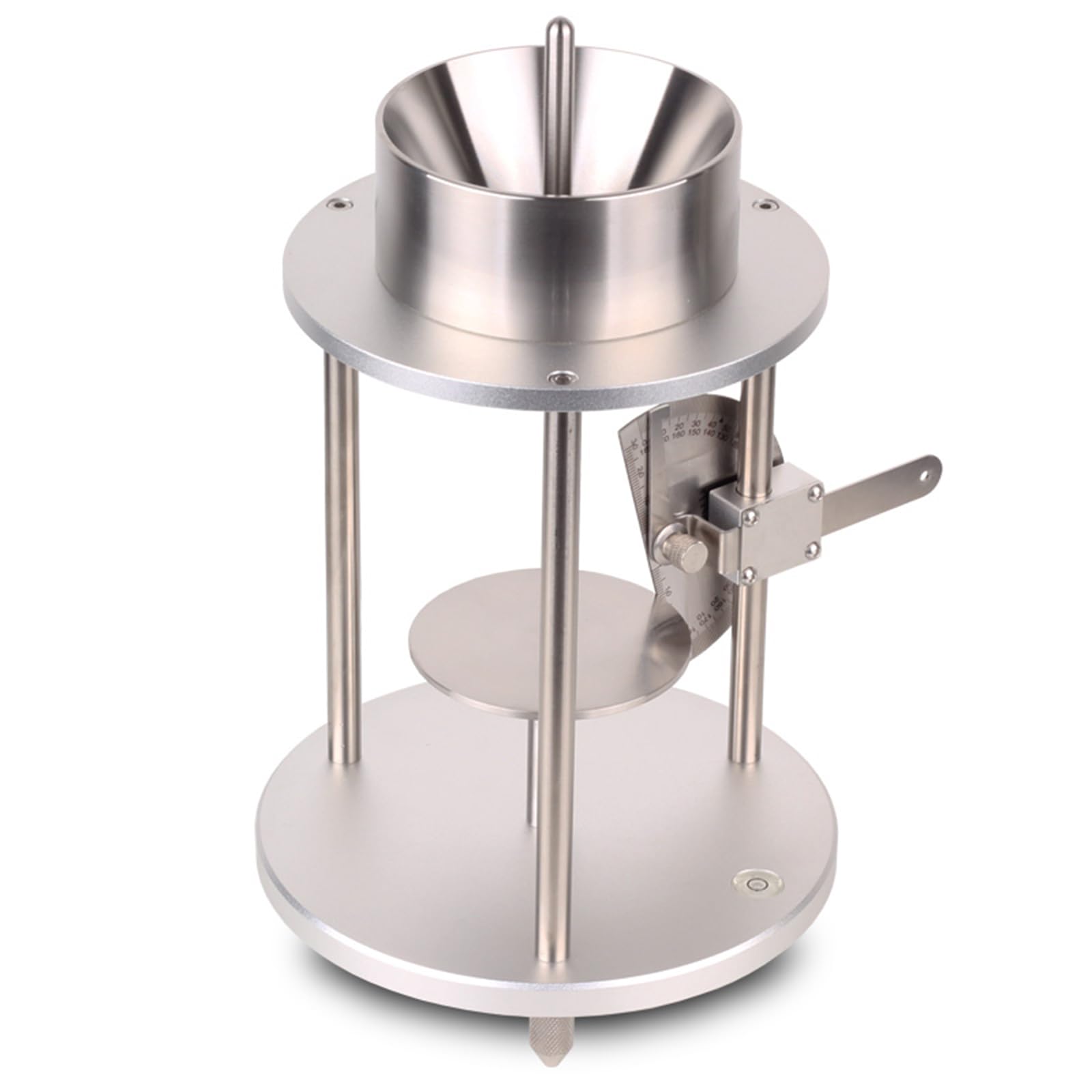 ZMJGLL Repose Angle Measuring Instrument,Stainless Steel Powder Resting Angle Tester,Funnel Taper 60°±0.5°,Outlet Diameter 5mm,Protractor 7.5cm -10cm