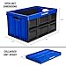 CleverMade Collapsible Storage Bins - Royal Blue 3 Pack 62L - Stackable Containers Heavy Duty Capacity Folding Crates - Space-Saving for Home