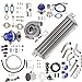 10Pcs Universal T3/T4 T3 T4 T04E Turbo Kit 400+HP Stage III + Wastegate + Intercooler + Piping + BOV + Oil Feed/Return Lines Kit New