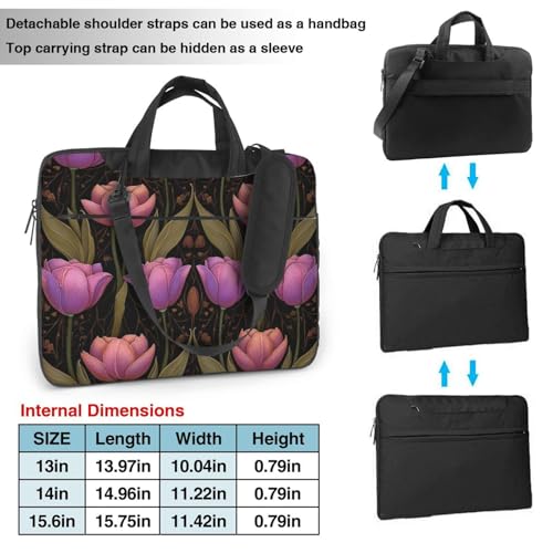 Maletín para laptop impermeable 14 pulgadas morado miniatura 4