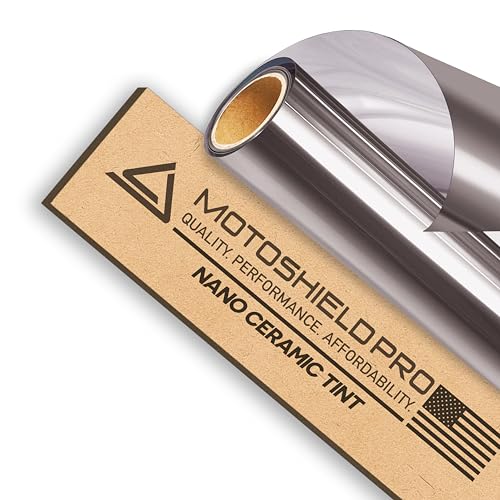 Image of MotoShield Pro Ceramic Tint Film [Blocks Up to 99% of UV /IRR Rays] 20 Inches x 10 Feet - Window Tint Film Roll (50%)