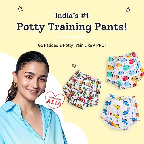Image of SuperBottoms Padded Underwear For Growing Babies /Toddlers | With 3 Layers Of Cotton Padding & Super DryFeel Layer| Pull-Up For Potty Training & Diaper-Free Time(Striking Whites,Size:1,Pack of 6)