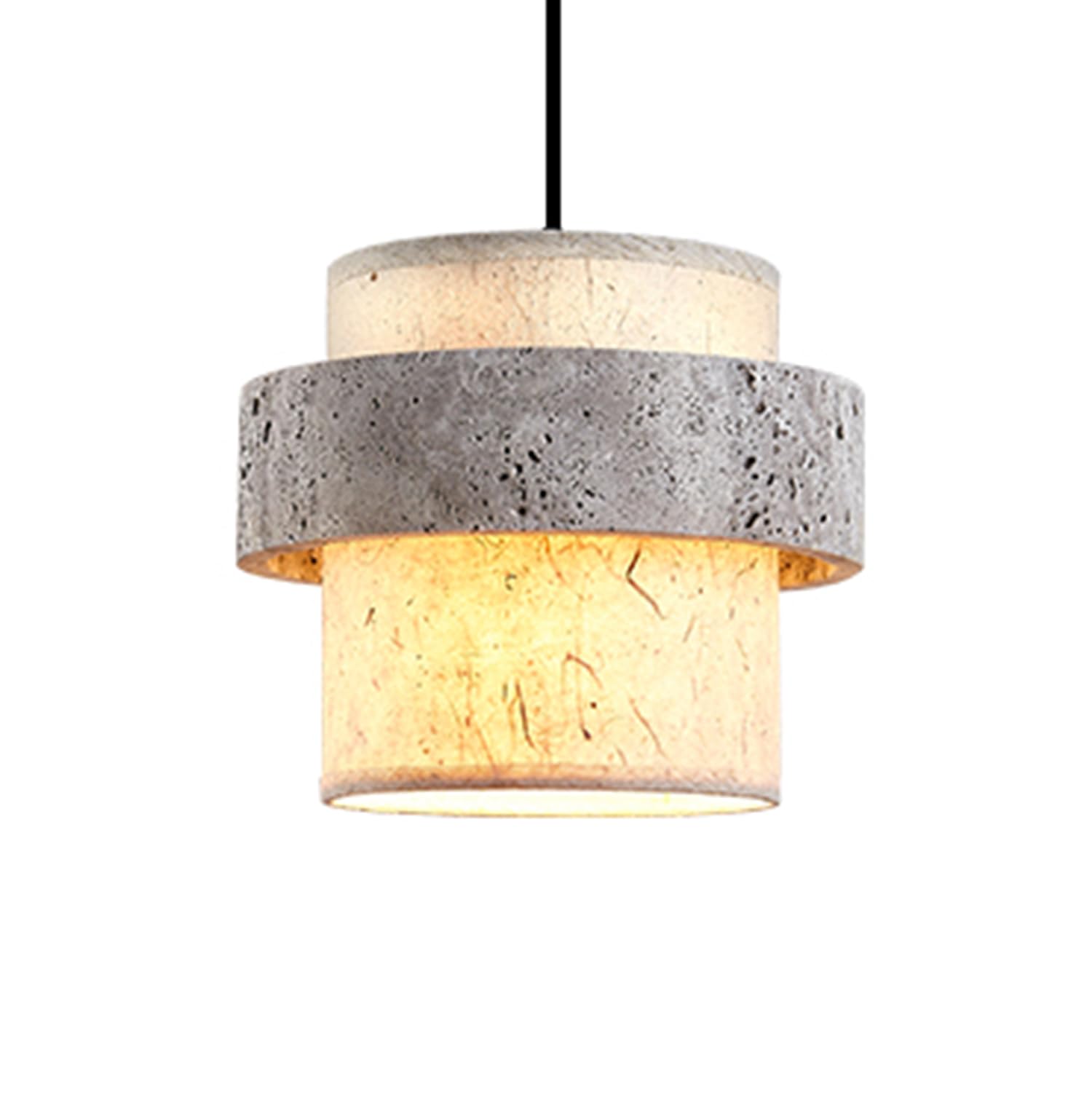 MTNROO Medieval Style Bedroom Hanging Light Japanese Wabi-sabi Style Pendant Lamp Industrial Creative Paper Lampshade Chandelier Light Luxury Lighting Fixture for Kitchen Island Bar Foyer Coffee
