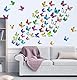 80 Stück 3D Schmetterlinge Deko Schmetterling Wandaufkleber Schmetterlinge Dekoration Wandtattoo Abnehmbare Wandaufkleber Heimdeko Schlafzimmer Deko