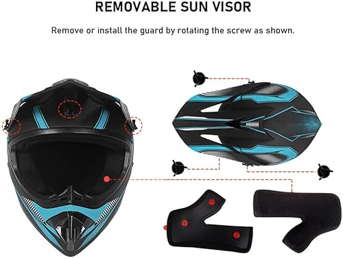 Miniatura 5 de Casco ATV para mujer, casco de 4 ruedas para niños, casco de motocross para mujer, casco de motocross para mujer, cascos de motocross para