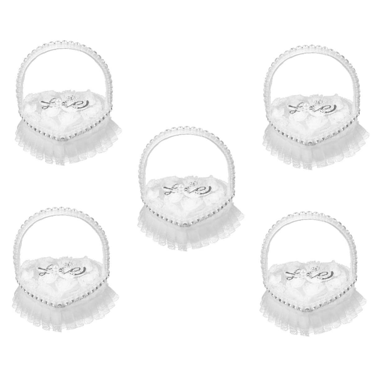 Almohada para anillo de compromiso PRETYZOOM anticaídas de satín y encaje para pajes de boda