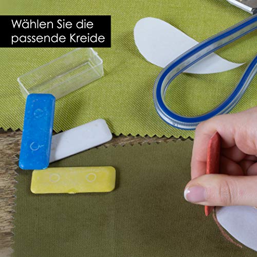 Schneiderkreide Officetree 4 Stück – Nähkreide für helle und dunkle Stoffe