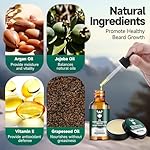 Beard Growth Kit - 2X Concentration Biotin for Men, Natural Argan, Jojoba Oils and Vitamins (Cedarwood) - Image 4