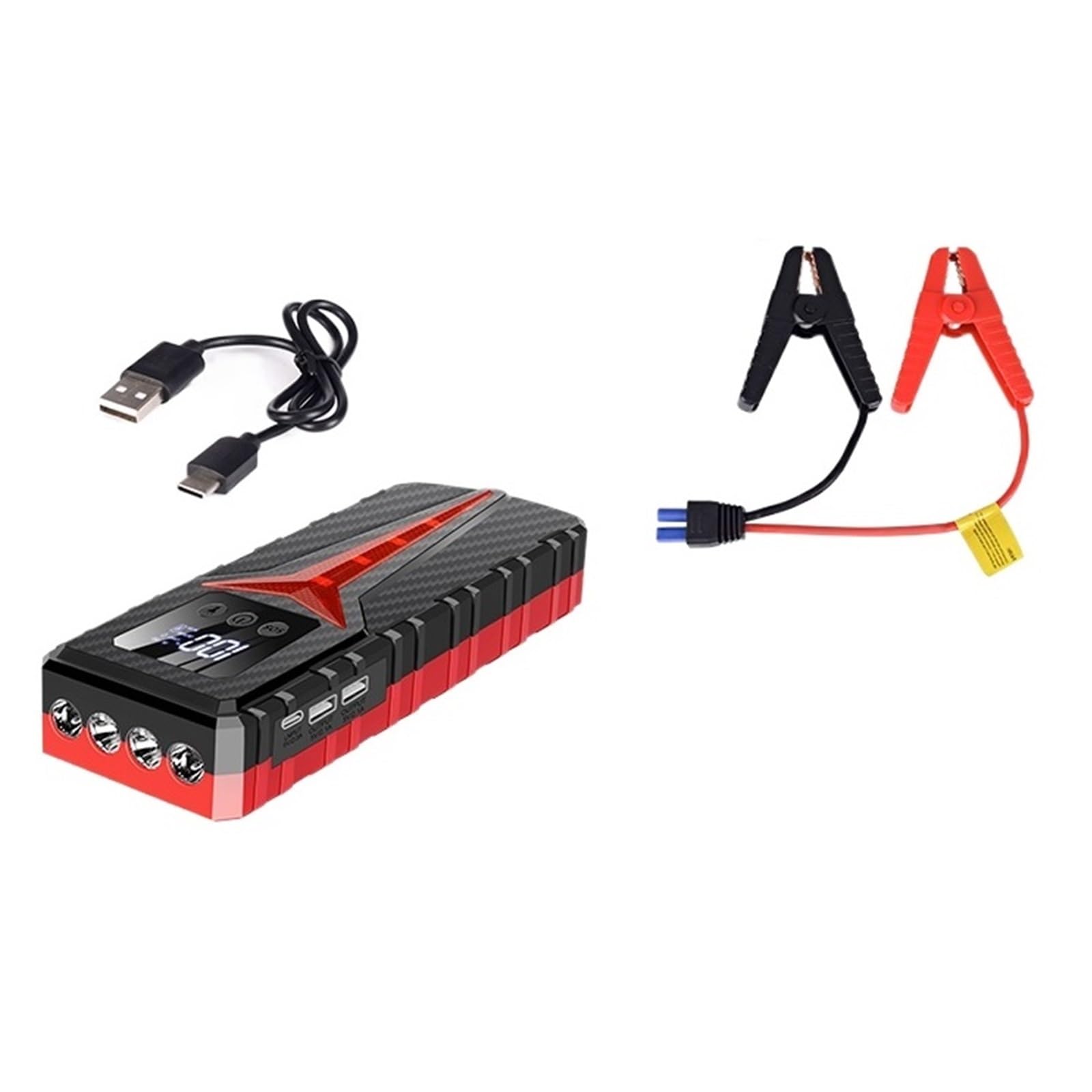 Nmbhus Simplified Car Jump Starter 8000A Battery Charger Emergency Power Bank Booster For 12V Gasoline And Diesel Vehicles(Color:simplified)