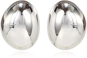 Sterling Silver Post Chunky Hoop Earrings: Striking Statement Piece