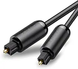 Cabo Fibra Ótica Toslink Macho/Macho 1,5 Metros Preto Ampla Compatibilidade Transmissão Estável para Conectar Componentes de Áudio Interface Banhada a Ouro MPOWER