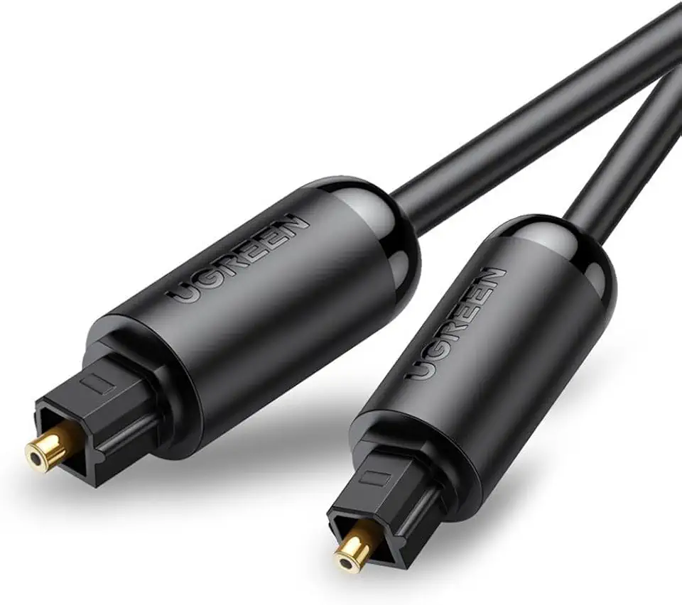 Cabo Fibra Ótica Toslink Macho/Macho 1,5 Metros Preto Ampla Compatibilidade Transmissão Estável para Conectar Componentes de Áudio Interface Banhada a Ouro MPOWER