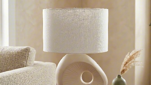 Lámpara de Mesa Moderna con Base de Cerámica y Pantalla Ivory miniatura 7