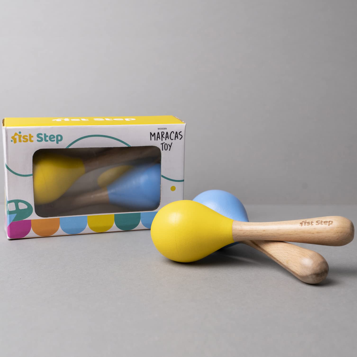 1st Step Wooden Maracus Toys (Blue & Yellow) (B0BTYVG5NH) Amazon Price History, Amazon Price Tracker