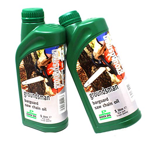Rock Oil - 2 litres Groundsman Barguard Non-Fling Chainsaw Chain + Bar Oil