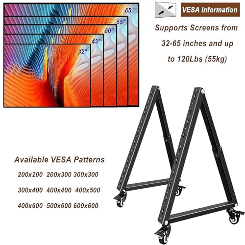 Soporte móvil para TV con ruedas para pantallas de 32-65 pulgadas miniatura 3
