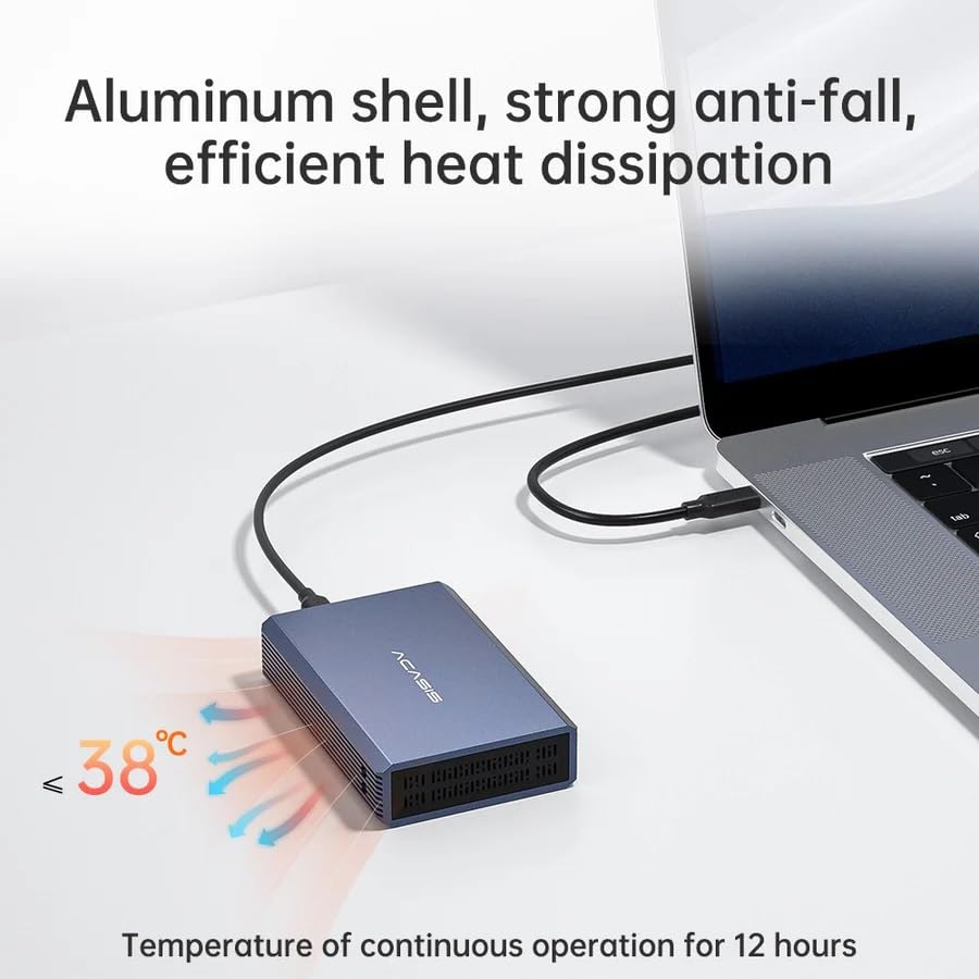 Image of ACASIS Dual Bay 2.5 Inch USB-C to SATA HDD SSD RAID Enclosure, USB 3.0, Support RAID 0 /1 /JBOD /SPAN, Max 5Gbps Under UASP, 2*6TB 12TB Capacity