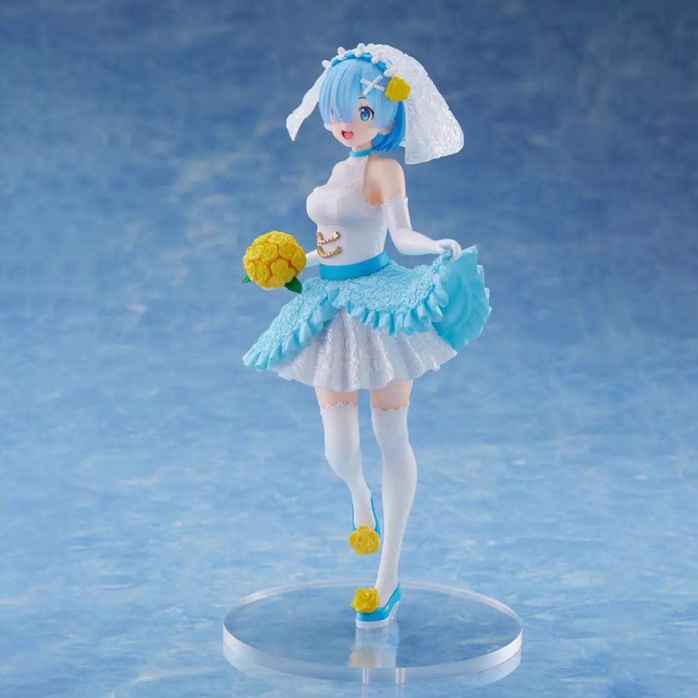 OBLRXM Anime Figures, Rem Figurine 19cm robe de mariée, Rem décorat OBLRXM Anime Figures, Rem Figurine 19cm robe de mariée, Rem décorat