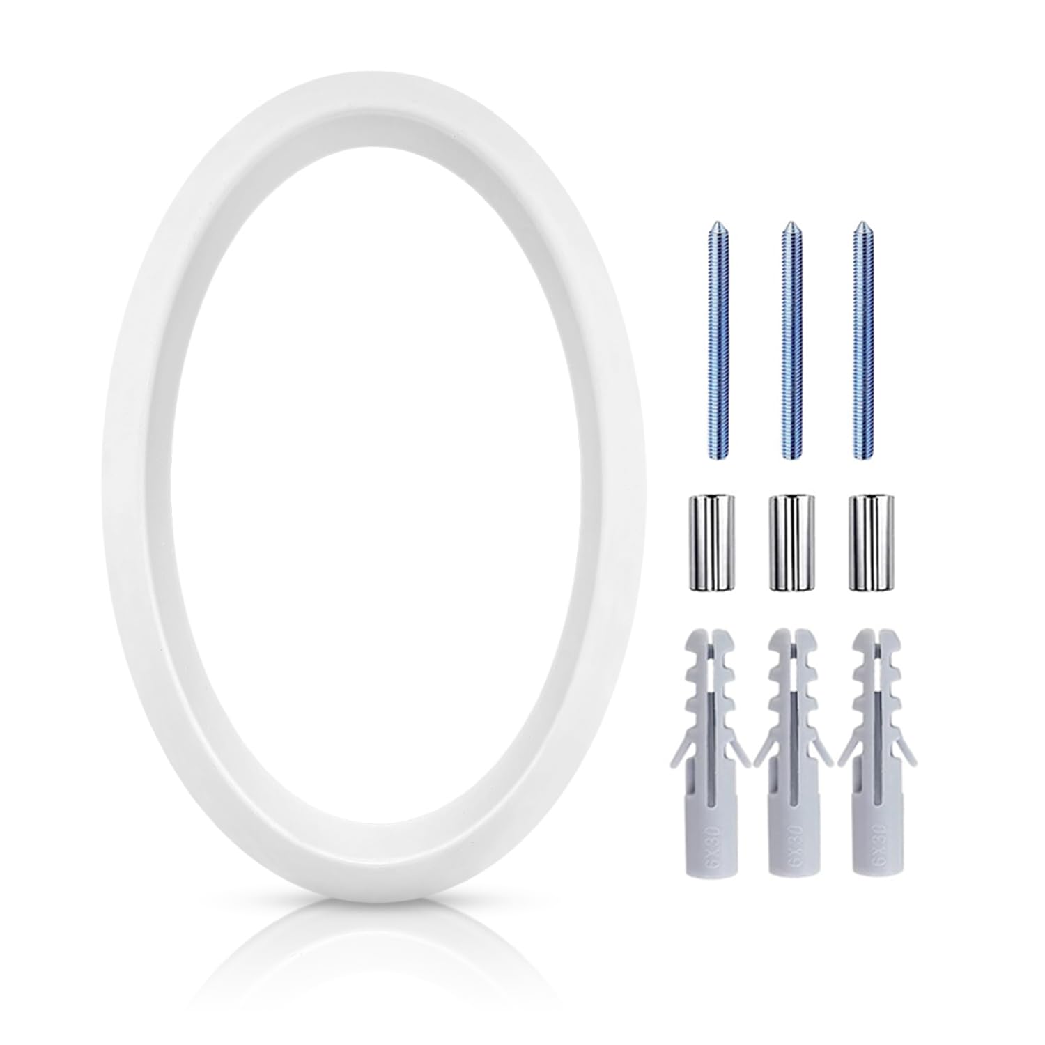 House Numbers (White) - 5 Inch Height Modern House Numbers for Outside Door Plaque Address Number with Floating Mount (0)