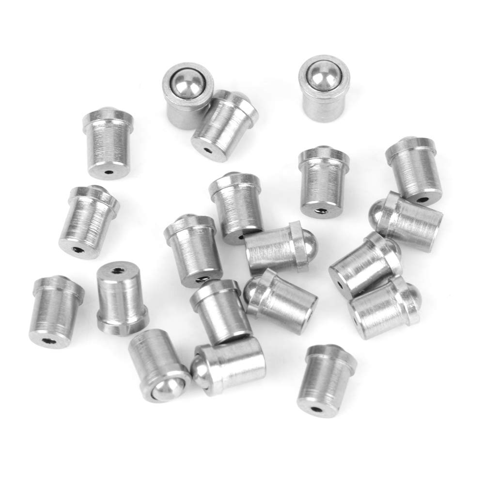 20pcs 304 Ball Plungers, Stainless Steel Positioning Beads Screw Spring Smooth Ball Plunger (? 3x4)