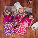 The Queen's Treasures 18 Inch Doll Accessories, Set of 2 Soft Sleeping Bag Bedding (1 Pink and 1...