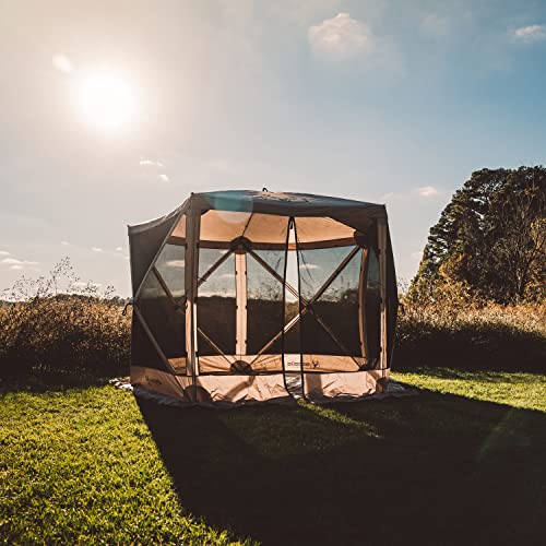 Gazelle-Tents-G5-5-Sided-Portable-Gazebo-Easy-Pop-Up-Hub-Screen-Tent-Waterproof-UV-Resistant-4-Person-Table-Desert-Sand-85-x-115-x-106-GG501DS Gazelle Tents G5 5 Sided Portable Gazebo Easy Pop Up Hub Screen Tent Waterproof UV Resistant 4 Person Table Desert Sand 85 x 115 x 106 GG501DS