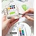 Tobio Watercolor Kit, 2026 New Tobio Mini Watercolor Set with A Picture Book & Wrist Towels, Mini Watercolors Paint Set for Beginners with 12/24 Color Paints (Walnut-15 Grids)