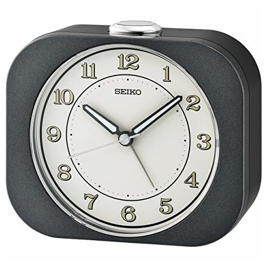 Seiko Kyoda Alarm Clock, Metallic Black Seiko Kyoda Alarm Clock, Metallic Black product image