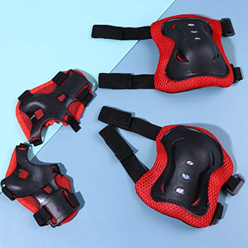 STOBOK 6Pcs Bike Guardas Set 3 Em 1 Set Ao Ar Livre Esportes Joelho Pulso Cotovelo Pad Patinação Cic