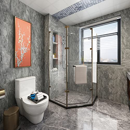 Gray Marble Paper Granite Peel And Stick Wallpaper Matte Self-Adhesive Removable Wallpaper Marble Contact Paper For Countertop Furniture Wall 15.8"×78.8" Thick Wallpaper Easy To Remove Waterproof #TOP6