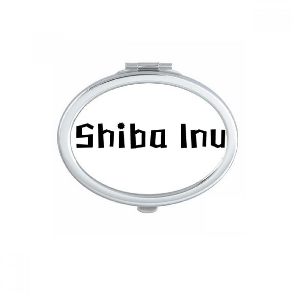 Miroir de poche Chinois Dog Food format ovale compact pour maquillage
