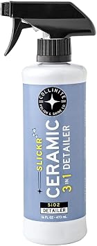 Collinite Slickr Ceramic 3 in 1 Detailer- Extremely Slick, Do-It-All Gloss Booster+Drying Aid+Hydrophobic Coating Topper+Clay Lubricant. Fast Spray& Wipe Results on Auto Paint, Trim & Glass 16 fl oz