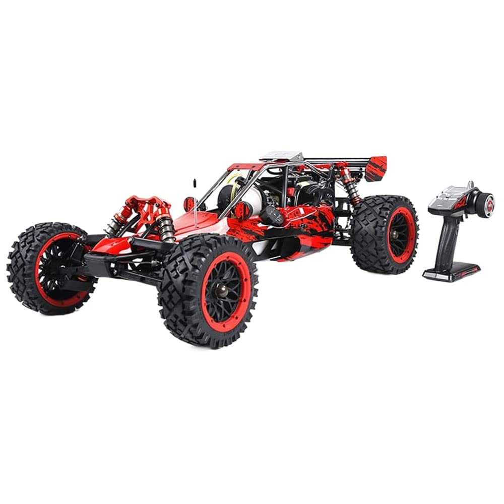 Coche RC Todoterreno A Escala 1:5, Vehículo De Alta Velocidad Alimentado por Aceite con Control Remoto De 2,4 GHz, Camión Todoterreno con Motor De 36CC para Adultos