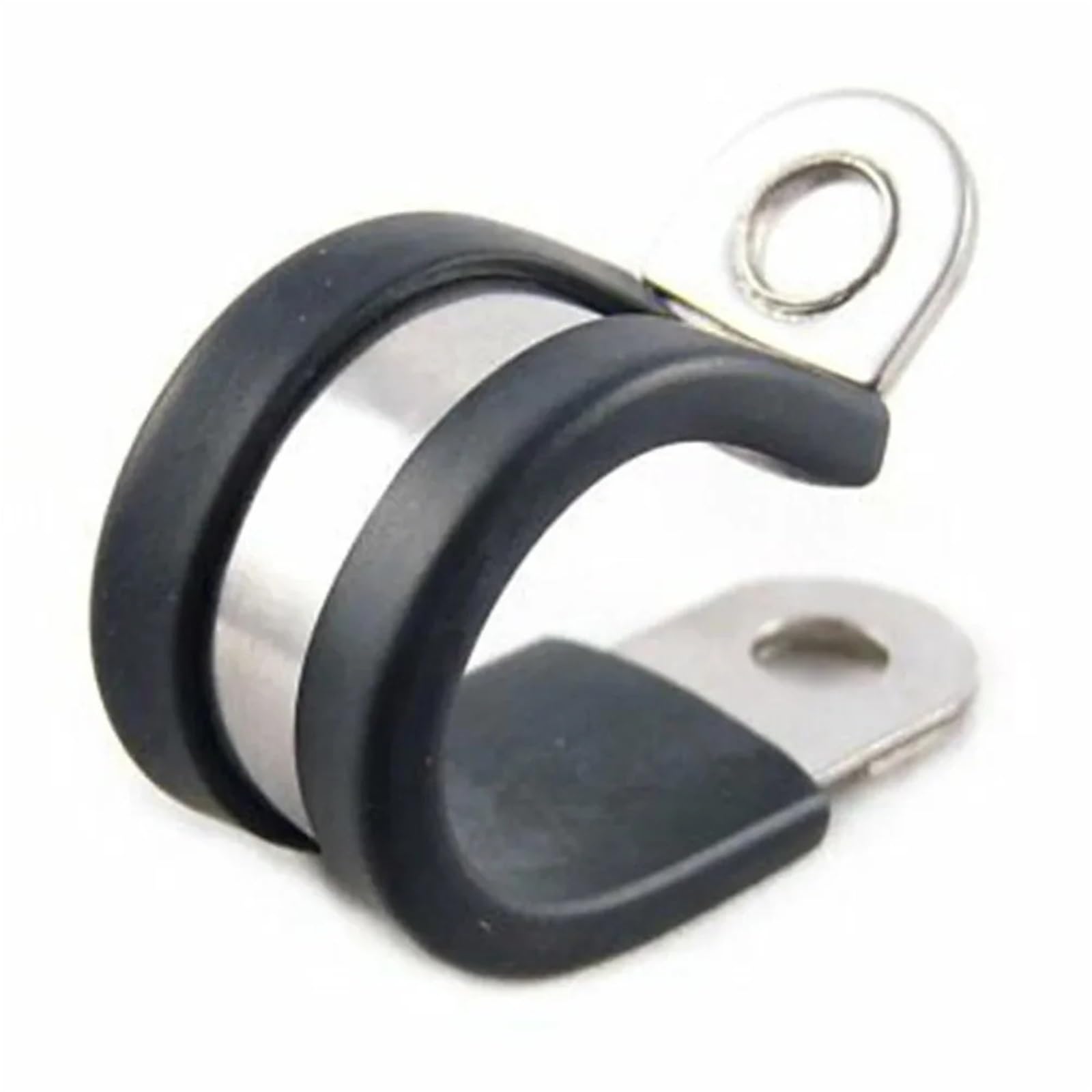 10-teiliges Schlauchschellen-Set aus Edelstahl mit Gummibeschichtung, P-Clips – 13 mm bis 32 mm – langlebige Kabelbefestigungsclips(M32)