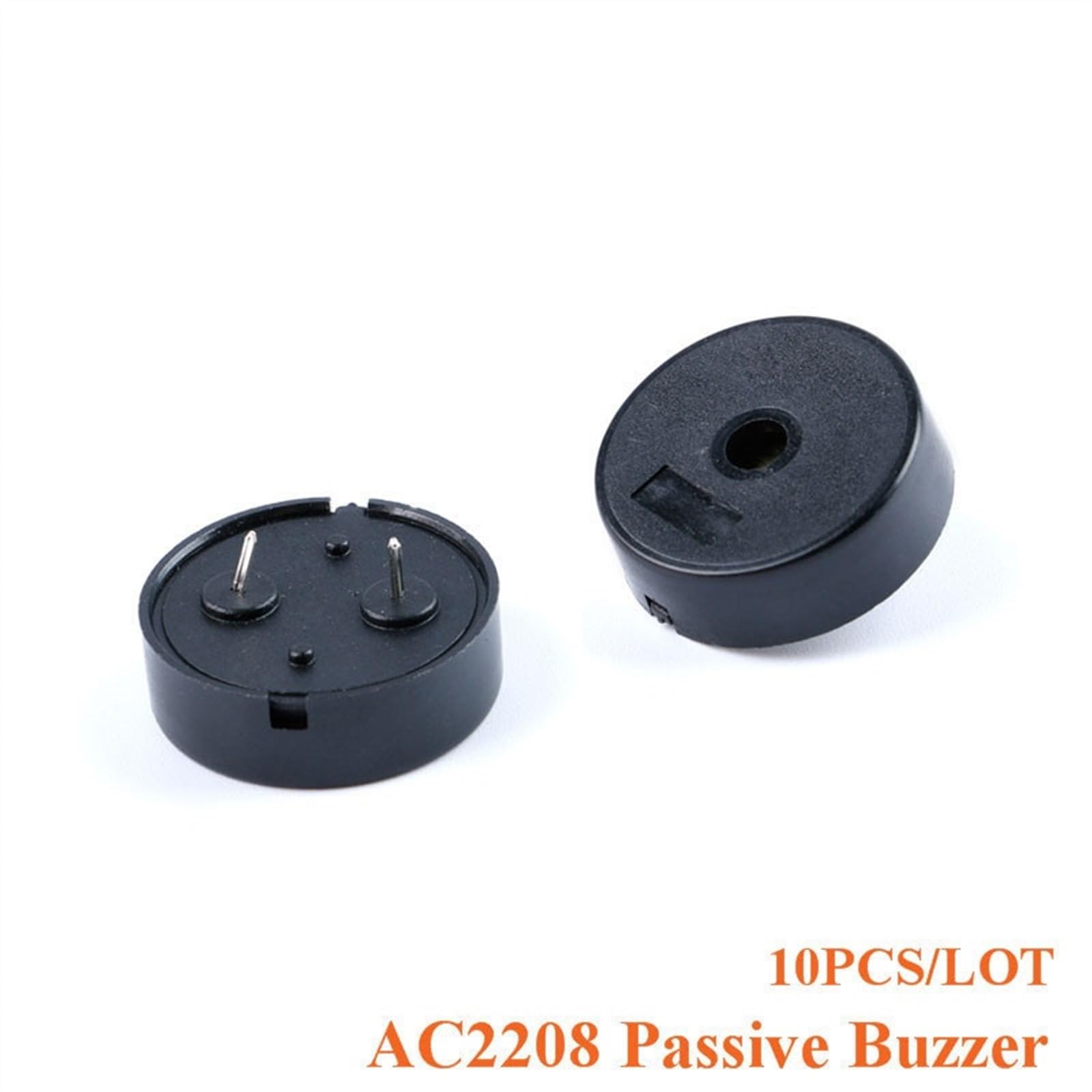 WUZDPRCJ 10pcs AC2208 Passive Piezoelectric Buzzer AC 3-24V 22 * 8mm Mini Piezo Buzzers Speaker Frequency 4KHZ