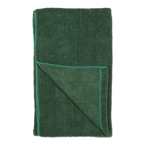 Image of Bone Dry Pet Grooming Towel Collection Absorbent Microfiber X-Large, 41x23.5 inch, Embroidered Hunter Green