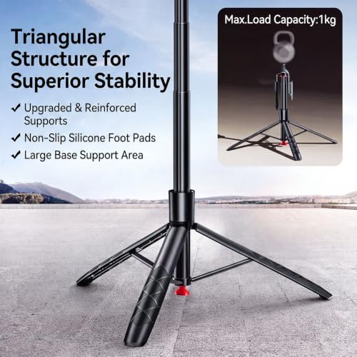 Image of Mobilife Auto-Open Tripod for Phone 72 inch Selfie Stick Tripod 360 Rotatable