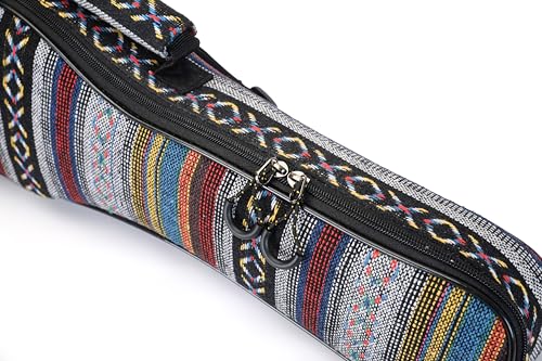 Image of MUINS Ukulele Bag,21 23 26 Durable Colorful Ukelele Case with Thicker Pad with Double Adjustable Straps, Storage and Handle (Grey, Concert 23 Inch)
