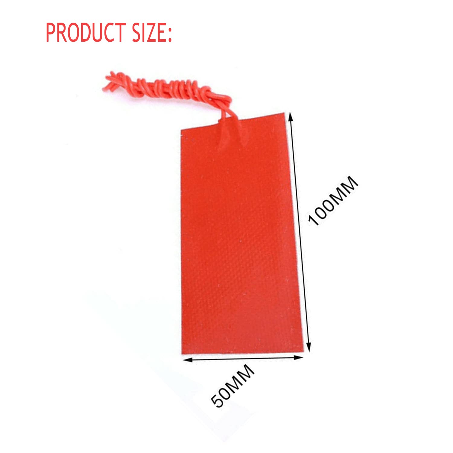 Harissess 5PCS Silicone Rubber Heating Pad ,12V 15W Heating Baking Mats Electric Blanket Flexible Mat Constant Temperature 200? Max (50x100mm?