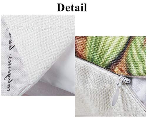 Venusl Set Of 4,Succulents Cactus Realistic Oil Painting Decorative Throw Pillow Covers,One-Side Printed,Cotton Linen,18X18 Inch(45X45Cm) #TOP1