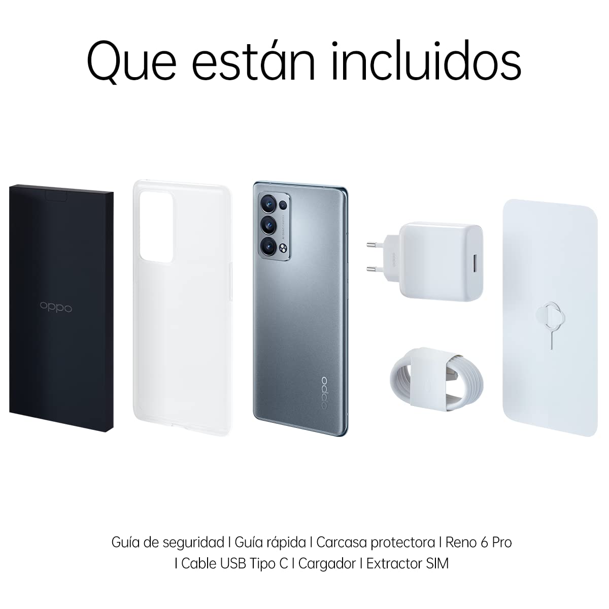 OPPO Reno 6 Pro 5G bezpłatny telefon komórkowy, 12 GB+256GB, aparat 50+16+13+2 MP, smartfon z systemem Android, bateria 4500mAh, szybkie ładowanie 65 W, Dual SIM - srebrny