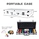 CCLIFE Pokerset Profi 300 500 PCS Pokerspiel inkl. Pokerkoffer Pokerdecks Dealer Button Poker Set Pokerchips Tischauflage Spielmatte