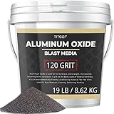 #120Grit Aluminum Oxide Blast Media(19LBS/8.6kg)- Premium Long-Lasting Sand Blasting Media, High Abrasive Force Sand Blaster Sand for Metal, Sandblasters, Blasting Cabinet, Blasting Guns - by TITGGI