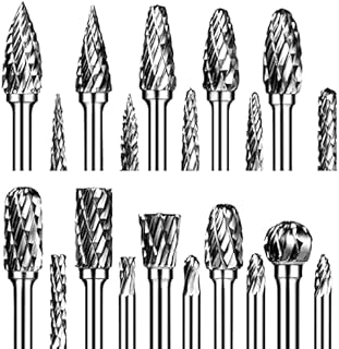 Carbide Burr Set, Die Grinder Bits, 20 Pcs 1/8