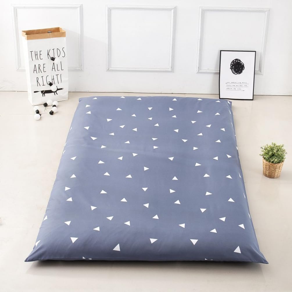 LDLCYCN E,180x200cm(KING), Futon Mattress Cover with Zipper for Full/Queen/King Size Dustproof Japanese Floor Mattress Futon Cover Soft Comfort Sleeping Mat Cover for Bedroom Machine Washable
