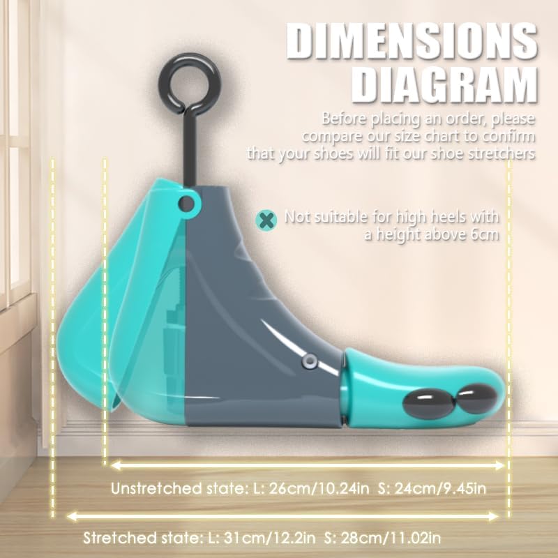 Repacego 靴ストレッチャー 靴木 メンズ レディース 長さ調節可能 幅靴拡張 靴ストレッチャー ワイドフィート (1個),