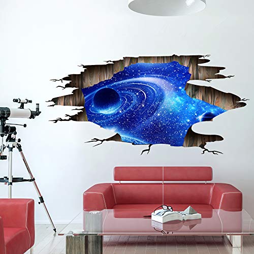 Vinilo Decorativo 3D Galaxia Azul Removible Universo miniatura 2