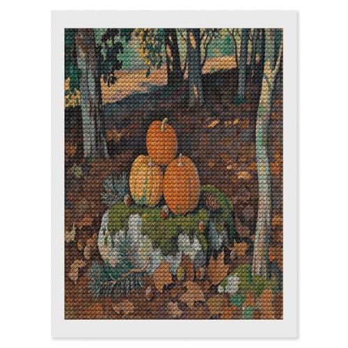 Pintura de diamantes de calabaza para adultos VstaDank: arte de gemas redondo decorativo